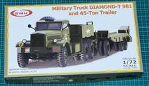 1/72 Diamond T 981 military truck w/ 45-ton trailer 1:72 GMU 72004_画像1