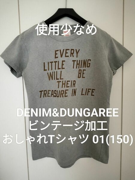 【使用少なめ】デニム&ダンガリー01 ビンテージ加工 Tシャツ おしゃれ色 ゴートゥーハリウッドFITH