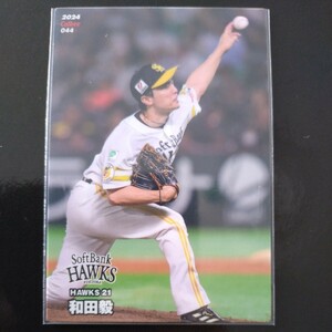  Calbee Professional Baseball chip s2024 the first . regular card 044 Fukuoka SoftBank Hawks peace rice field .