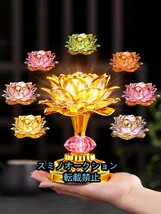 蓮華灯 蓮花 蓮の花 造花 光る蓮の花 仏花 ロータス 蓮華 2個セット USB はすはな インテリア照明 お盆 仏具 仏壇 仏前 法事 法要 お彼岸_画像3