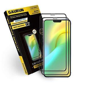 GAURUN ガウラン iPhone 12 Mini 用(5.4&#34;) ガラスフィルム (2枚入り) 硬度9H フルカバー 傷防止 指紋防止 耐衝撃 @5W@2