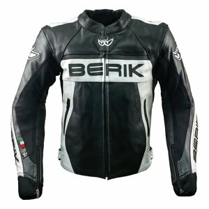  leather jacket BERIK Berik cow leather BLACK 50 size L corresponding sample rare remainder barely 