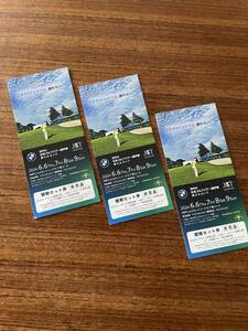 2024 BMW Japan Golf Tour player right . war ticket complimentary ticket attaching 
