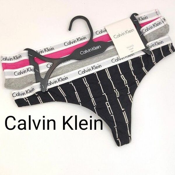 3枚セット カルバンクライン Calvin Klein レディース Tバック ショーツ 下着 Y2K 韓流 セクシー ソング