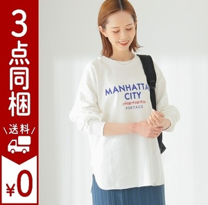 Manhattan Portage×B:MING by BEAMS Manhattan Poe te-ji Beams 23SS special order Logo print long sleeve T-shirt capital ... atmosphere . production 