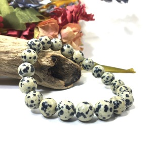  Dalmatian jasper Power Stone bracele 10mm natural stone breath simple better fortune .. beads breath men's * lady's man 