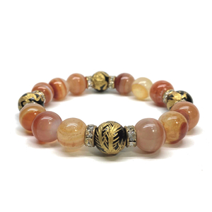  four god . gold carving onyx × car ne Lien * sardonyx 12mm Power Stone bracele natural stone blue dragon white ....... rise four god corresponding G