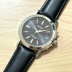 メンズ 電波ソーラー 腕時計 黒 おしゃれ カジュアル SEIKO セイコー