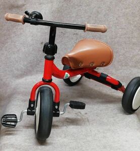 【ジャンク品】 エム・アンド・エム 三輪車 1歳半～4歳児まで 赤 レッド サイズ 約 W630 D425 H510mm 34-112