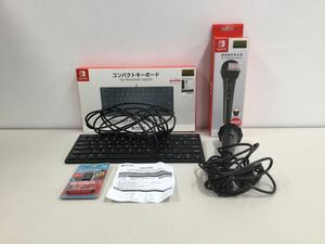 ニンテンドーライセンス商品　カラオケマイク　コンパクトキーボード　USBアタッチメント　スイッチアクセサリー　34-26