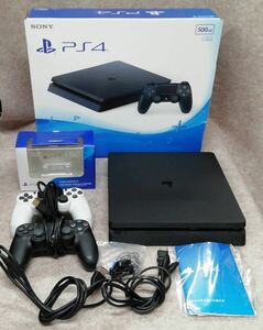 PS4 PlayStation4 プレステ4 本体 CUH-2000A B01 500GB ジェットブラック クイックスタートガイド 箱付 34-144