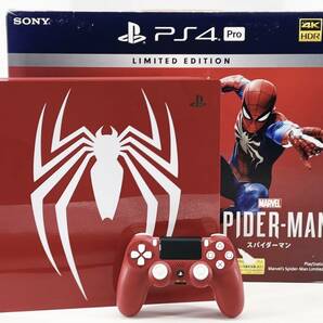 1円スタート 中古ゲーム機 PlayStation4 Pro Marvel's Spider-Man Limited Edition (CUHJ10027) プレステ PS4 プレイステーションの画像1