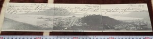 rarebookkyoto h310　戦前朝鮮　韓国釜山港全景　三聯　絵葉書　実用　1907年　岡田商店　写真が歴史である