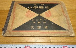 rarebookkyoto　1F202　教育資料　小学校　圖画　教科書 　1934年　文部省　大阪書籍　紫禁城　名品　国宝　毛