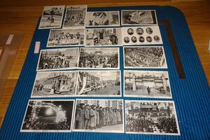 rarebookkyoto　F9B-516　戦前　満洲帝国・大満洲国建国記念写真絵葉書　　16枚セット　日本製　　1932年頃作　京都古物