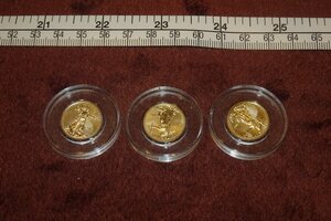 Art hand Auction rarebookkyoto g121, अमेरिकी सोने का सिक्का, 0.3 उत्तर, अधिकृत स्टोर से खरीदा गया, 3 टुकड़े, बंद, 9.3 ग्राम शुद्ध सोना, एक परिसंपत्ति के रूप में मूल्यवान, 2016 के आसपास, इस्तेमाल किया गया, क्योटो प्राचीन वस्तुएँ, कलाकृति, चित्रकारी, चित्र