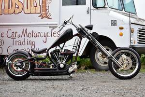 ★customHarley：71997ショベル：330Wideチョッパー：Vehicle inspection無し★