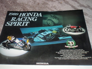 1988 HONDA RACING SPIRIT 30th GP CHALLENGE カレンダー　並上　現状