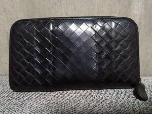 ★USED 【ボッテガ・ヴェネタ】 長財布 イントレチャート/スコルピート BOTTEGA VENETA