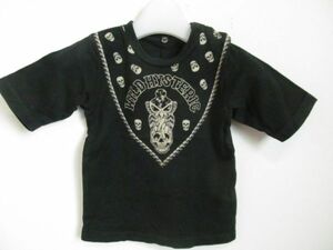 (57535) Hysteric Mini Kids девочка футболка cut and sewn черный 80.USED