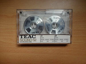 TEAC open manner. cassette tape SOUND52 silver color used 