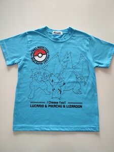 Tシャツ　120　ポケモン　ブルー