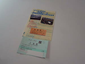 JR東日本　大宮駅　11月12日「新幹線リレー号・上越新幹線開業40周年記念号運行記念」記念台紙＆小人入場券　　