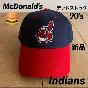 ★クリーブランド・インディアンス キャップ★マクドナルド★90年代★新品★非売品