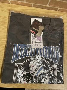 名探偵コナン メンズ Tシャツ 江戸川コナン 服部平次 怪盗キッド ステッカー付き しまむらコラボ