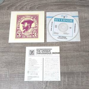 【CD】 紙ジャケット THELONIOUS MONK THE UNIQUE セロニアス モンク ザ ユニーク VICJ-60351 20bit K2 音楽 JAZZ ジャズ 楽器 レア 大人気
