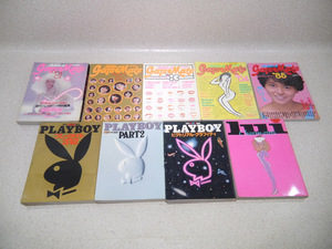 9 Play Boy photoalbum together set Showa era Play Mate gravure woman super nude swimsuit idol rare rare hard-to-find adult secondhand book PLAYBOY Japan version GalsMate