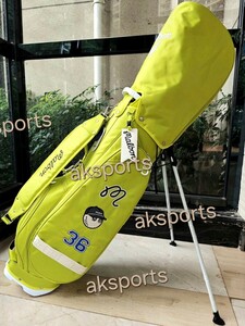 新入荷★マルボンゴルフ　malbon golf キャディバッグ　スタンドバッグ※写真転載禁止※ダブルカバーキャディバッグ　グリーン