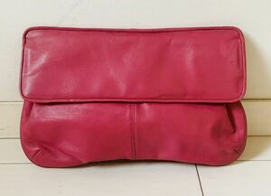 NY Vintage clutch bag leather pink 