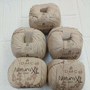 100 иен ~ DMC хлопок шерсть рукоделие материал вязание *NaturaXL цвет номер 32*5 шар 