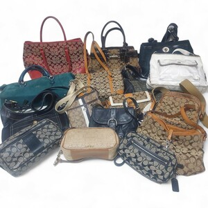 [1 jpy start ] bag 16 point summarize Coach COACH canvas signature leather shoulder bag tote bag handbag 