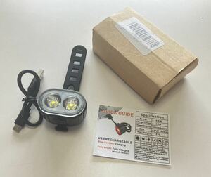 【未使用品】充電式自転車用ライト ハンドクリップ型