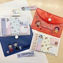 ●即決●不二家ペコちゃん●不二家洋菓子店&レストラン限定●ポーチ入り付箋●おかし／ペコ&ポコ 2種セット●新品未開封●数量3●_画像2