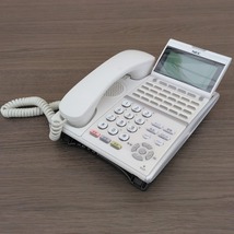 中古 NEC 業務用 電話機 ビジネスフォン DT800 Series ITZ-24D-2D ホワイト_画像1