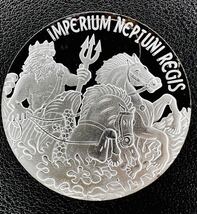 銀貨　古銭　　ポセイドン　馬　神話　ギリシャ　イギリス　コイン　硬貨　　ケース付き　/ 56_画像1