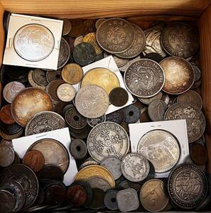 古銭　大量　外国 コイン　日本　銀貨　まとめて　約1416g