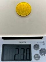 日本古銭 一圓金貨　大日本　明治三年　竜　菊紋　一円金貨　新一円金貨 近代銭 大型金貨 / P15_画像5