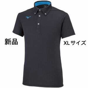[新品] ミズノ MIZUNO ポロシャツ ボタンダウン 32MA218009 半袖ポロシャツ 黒 ゴルフウェア