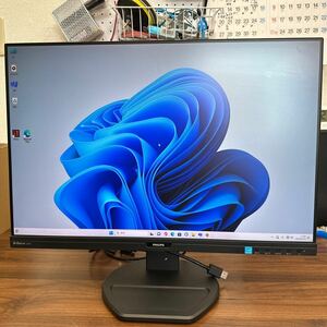 junk-8 Philips 252B9 25インチ液晶モニター　1920x1200 フレームレス　HDMIで検品　画面キズ 電源ケーブル付き