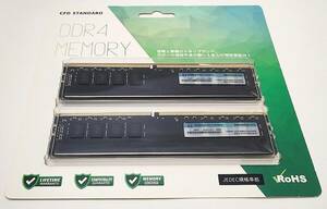 【明細書付き】CFD メモリ 16GB×2枚 DDR4 3200 (PC4-25600) 288pin DIMM W4U3200CS-16G シー・エフ・デー