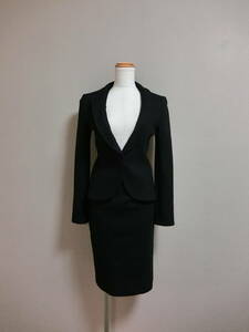 Pinky&Dianne Pinky & Diane wool stretch beautiful line skirt setup suit black 36