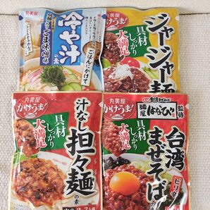 丸美屋☆麺、冷や汁の素4種セット☆