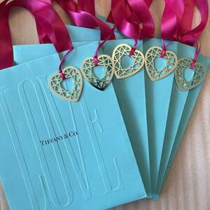  Tiffany 2024 White Day ограничение бумажный пакет очарование Heart розовый количество 5
