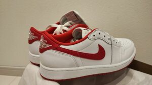 Nike Air Jordan 1 Low OG White and University Redナイキエアジョーダン 27cm