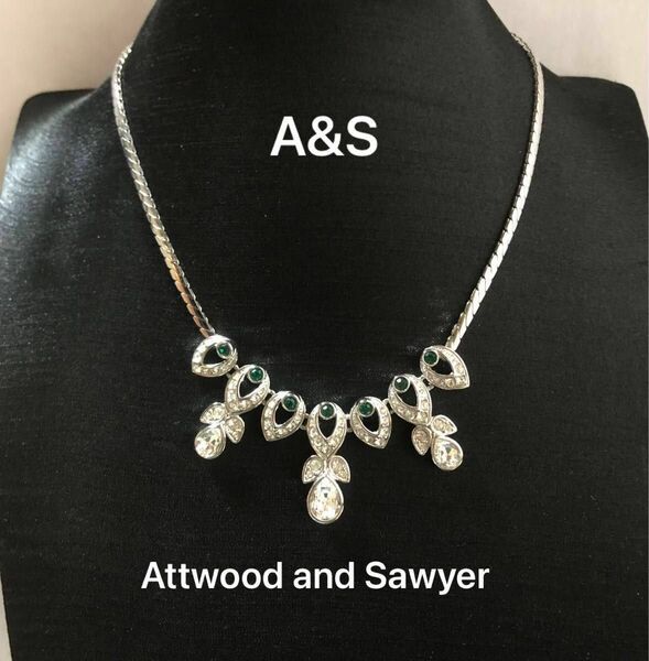 The Attwood Collection A&S ヴィンテージ　クリスタルガラス　ネックレス　タグ付き　