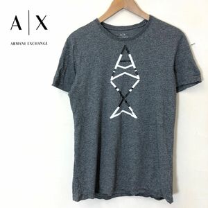 G250-F◆ ARMANI exchange アルマーニエクスチェンジ 半袖Tシャツ カットソー トップス ◆ sizeM リヨセル コットン グレー 古着 春夏